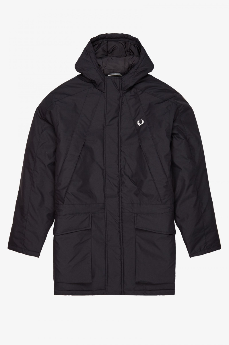 Fred Perry Jacke Padded zip Through in Black