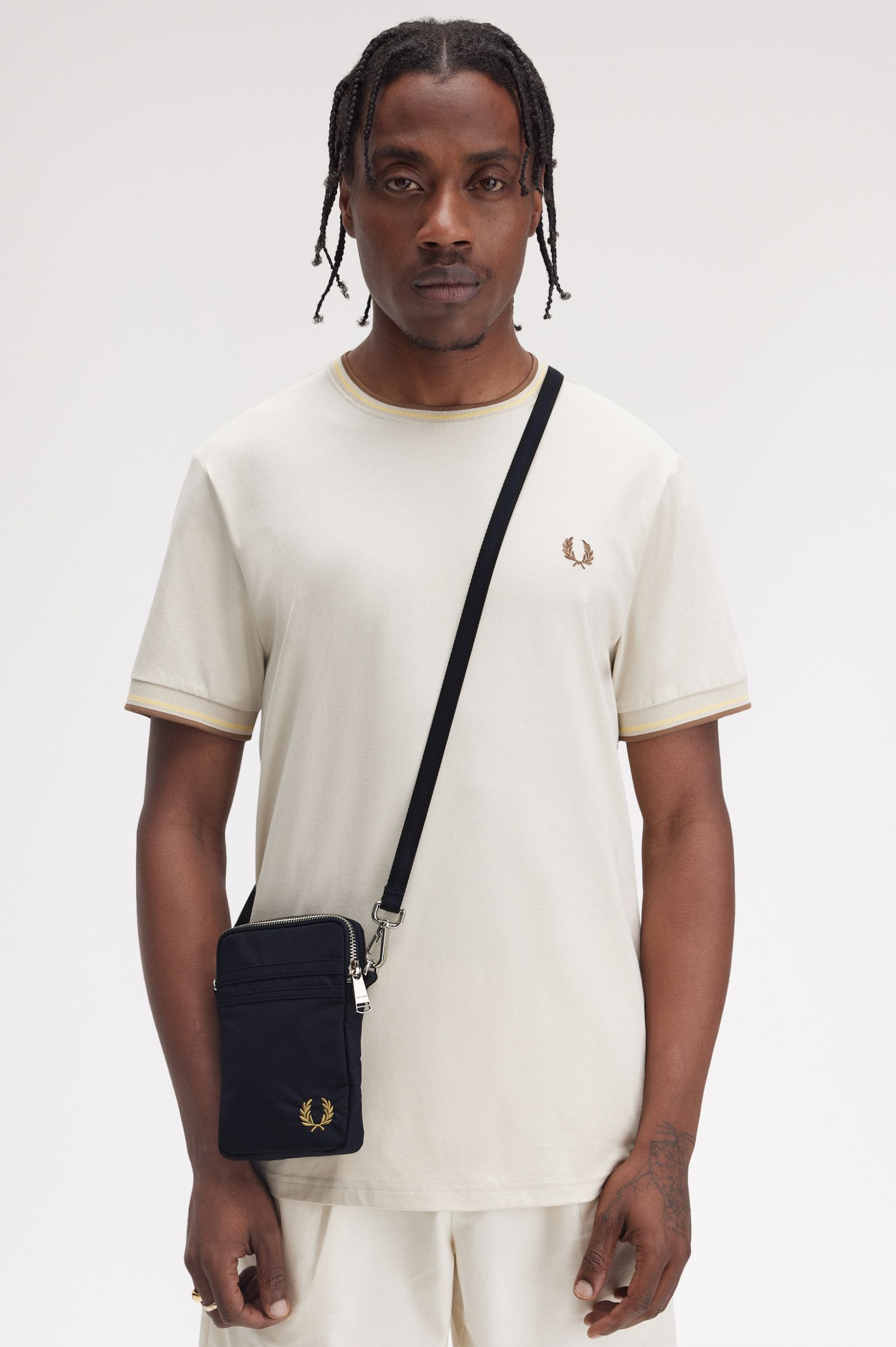 Fred Perry Brentham Nylon Side Bag in Navy