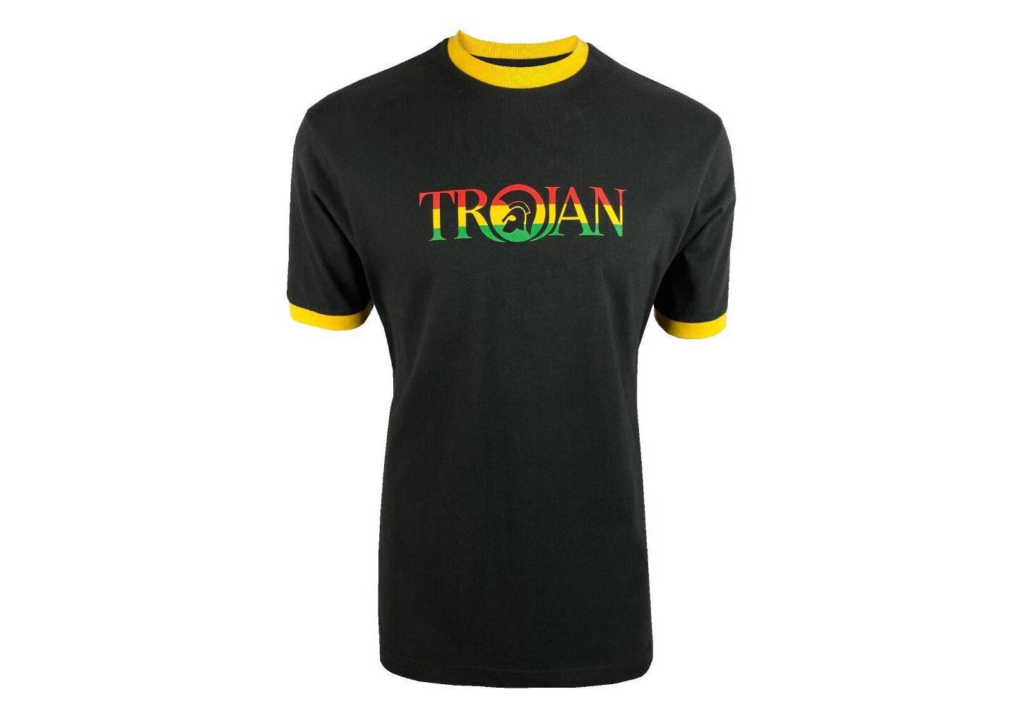 Trojan Logo Ringer Tee Rasta TC/1014