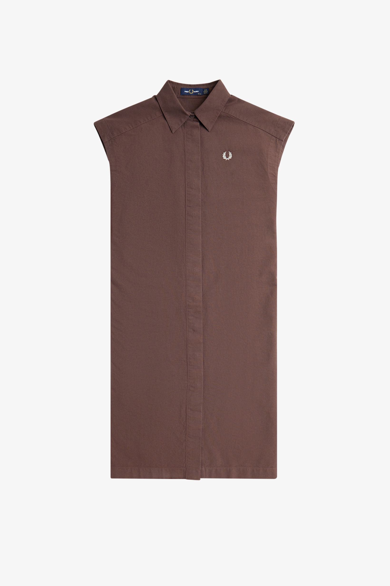 Fred Perry Split Detail Pique Dress Carrington Brick