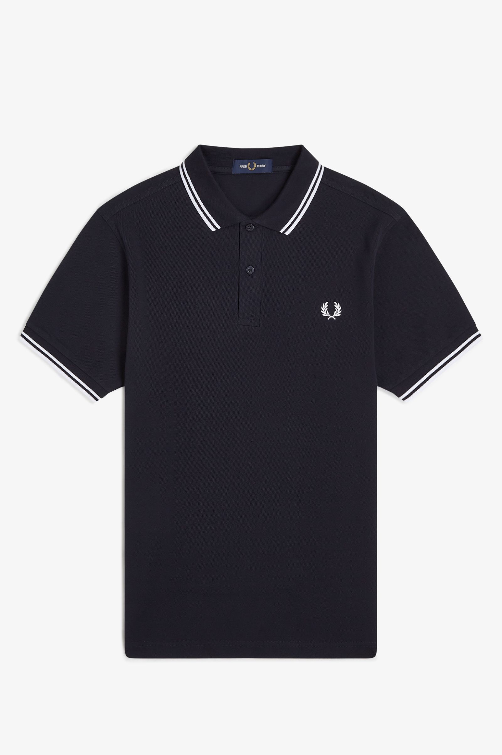 Fred Perry Twin Tipped Shirt in Navy/White