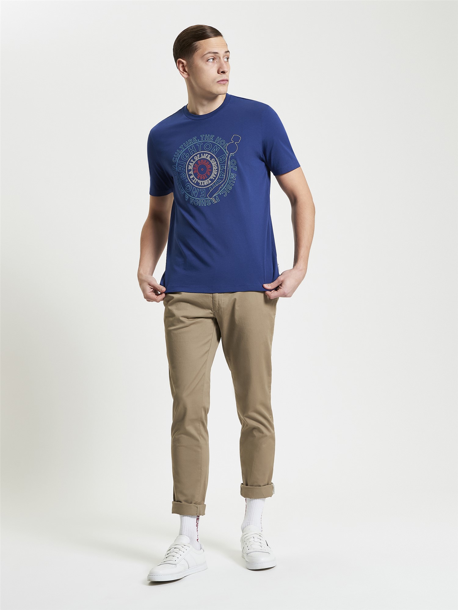 Ben Sherman Record Target T-Shirt in Blau