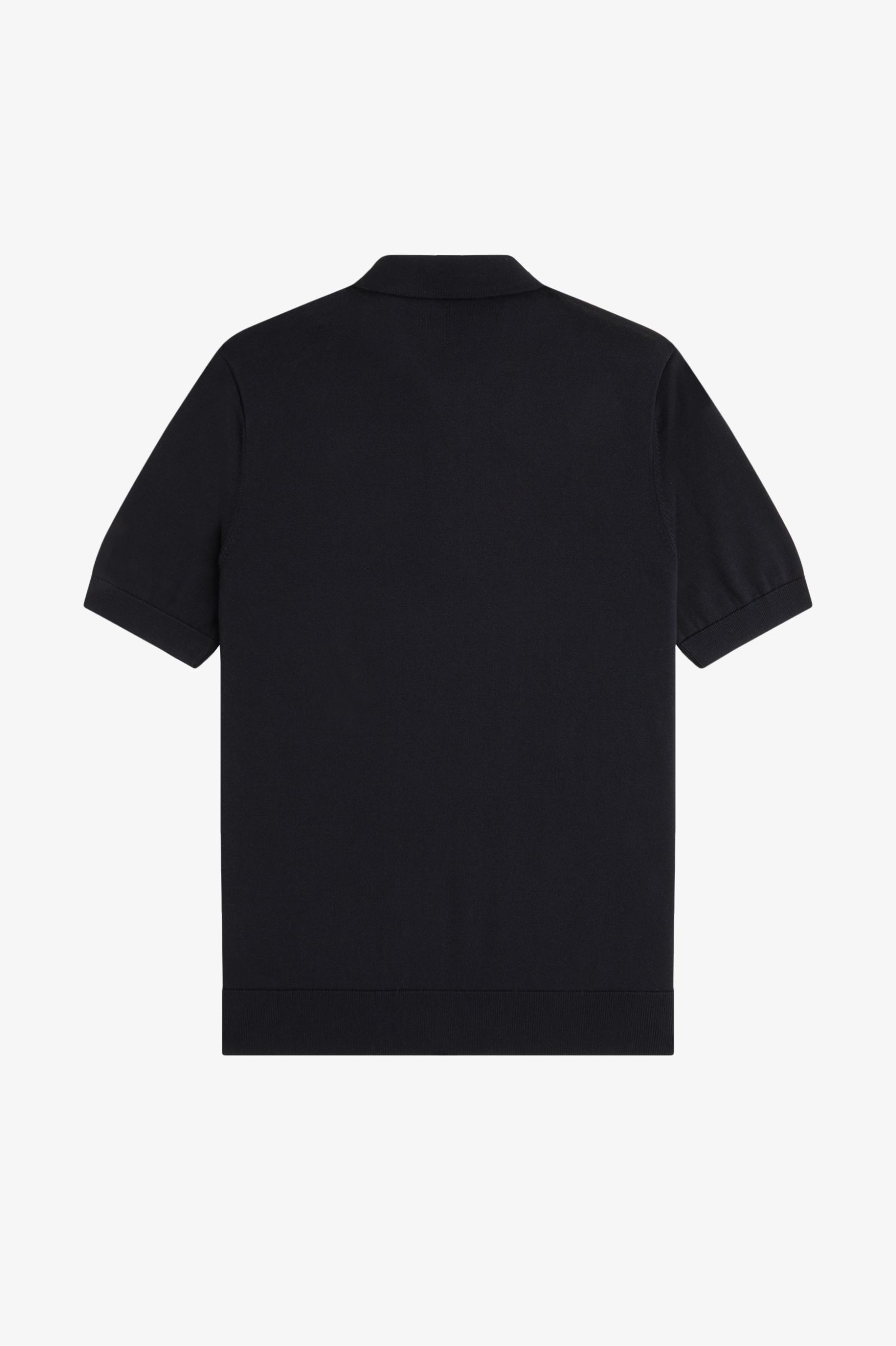 Fred Perry Offset Argyle Knitted Shirt (Black)