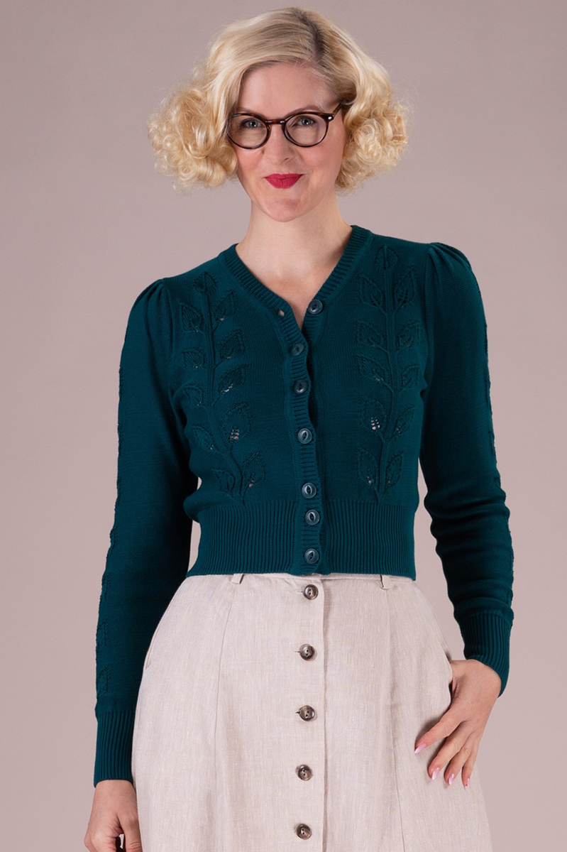 Emmy Design Susie Q Cardigan in Petroleum