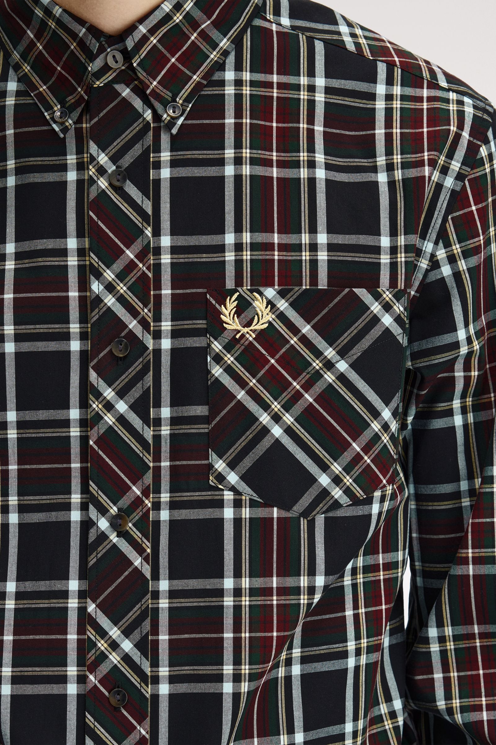 Fred Perry Classic Tartan Shirt (Black)