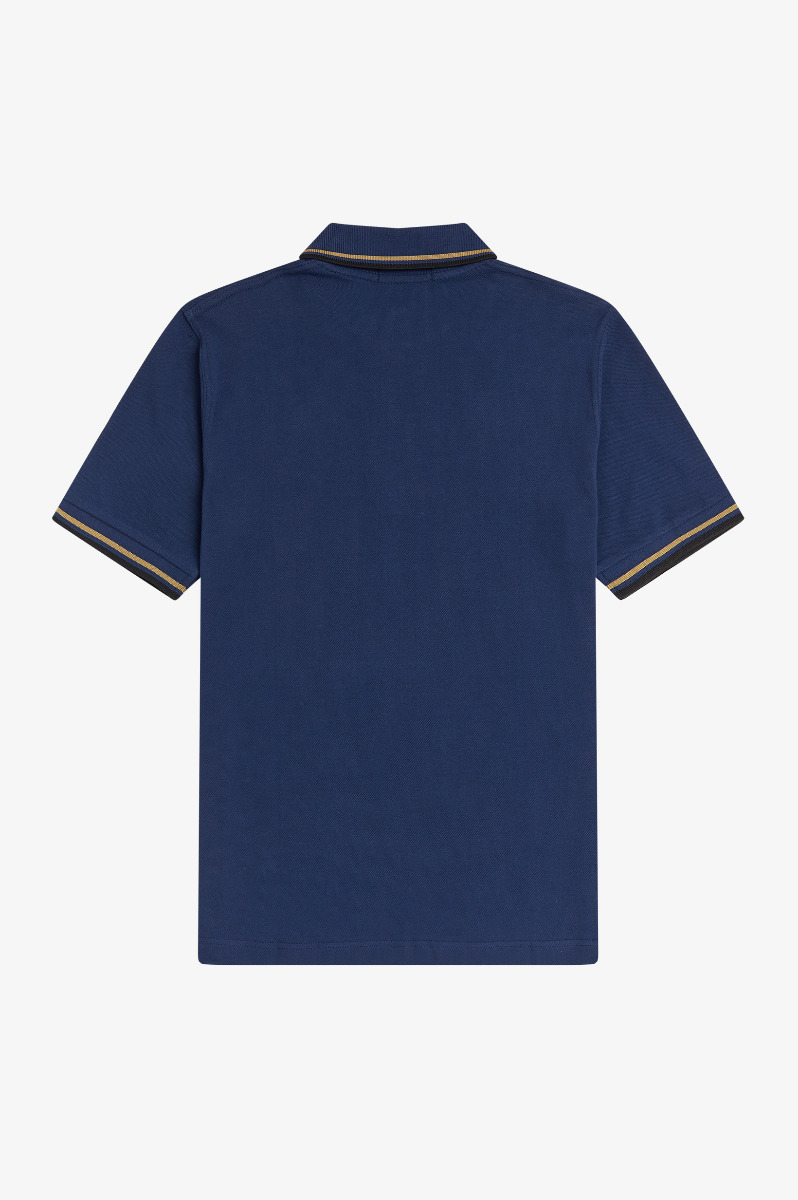 Fred Perry Made In England Twin Tipped Polo Shirt M12 French Navy-42