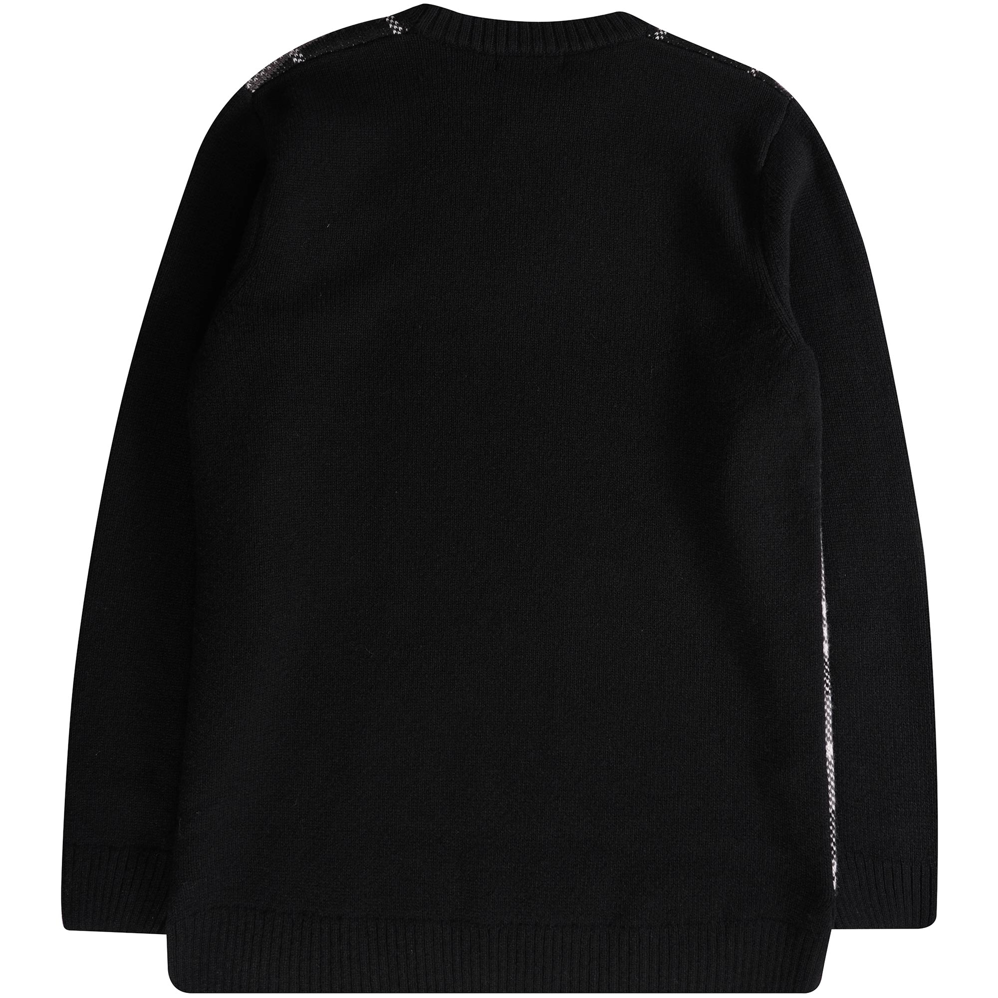 Fred Perry Tartan Panel Jumper - Black