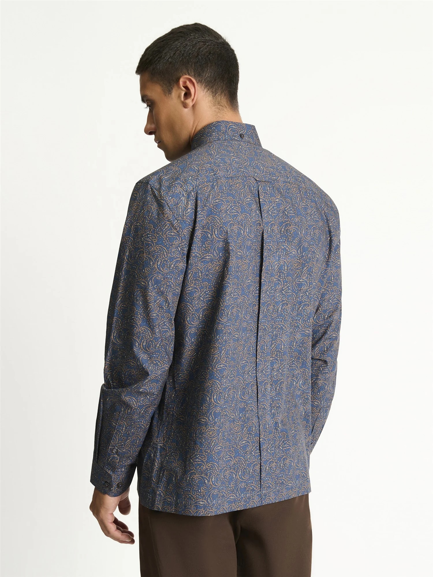 Ben Sherman Long Sleeve Paisley Print Shirt (Dark Navy) 
