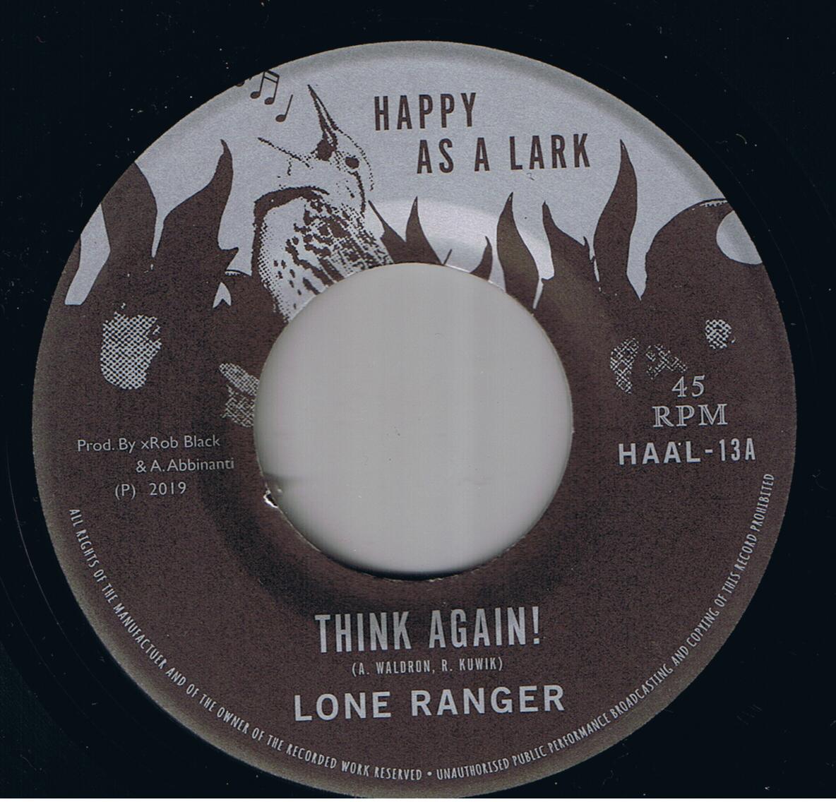 Lone Ranger - Think Again / xRob Black - Lunar Report (7")
