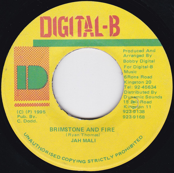Jah Mali - Brimstone And Fire / Version (7")