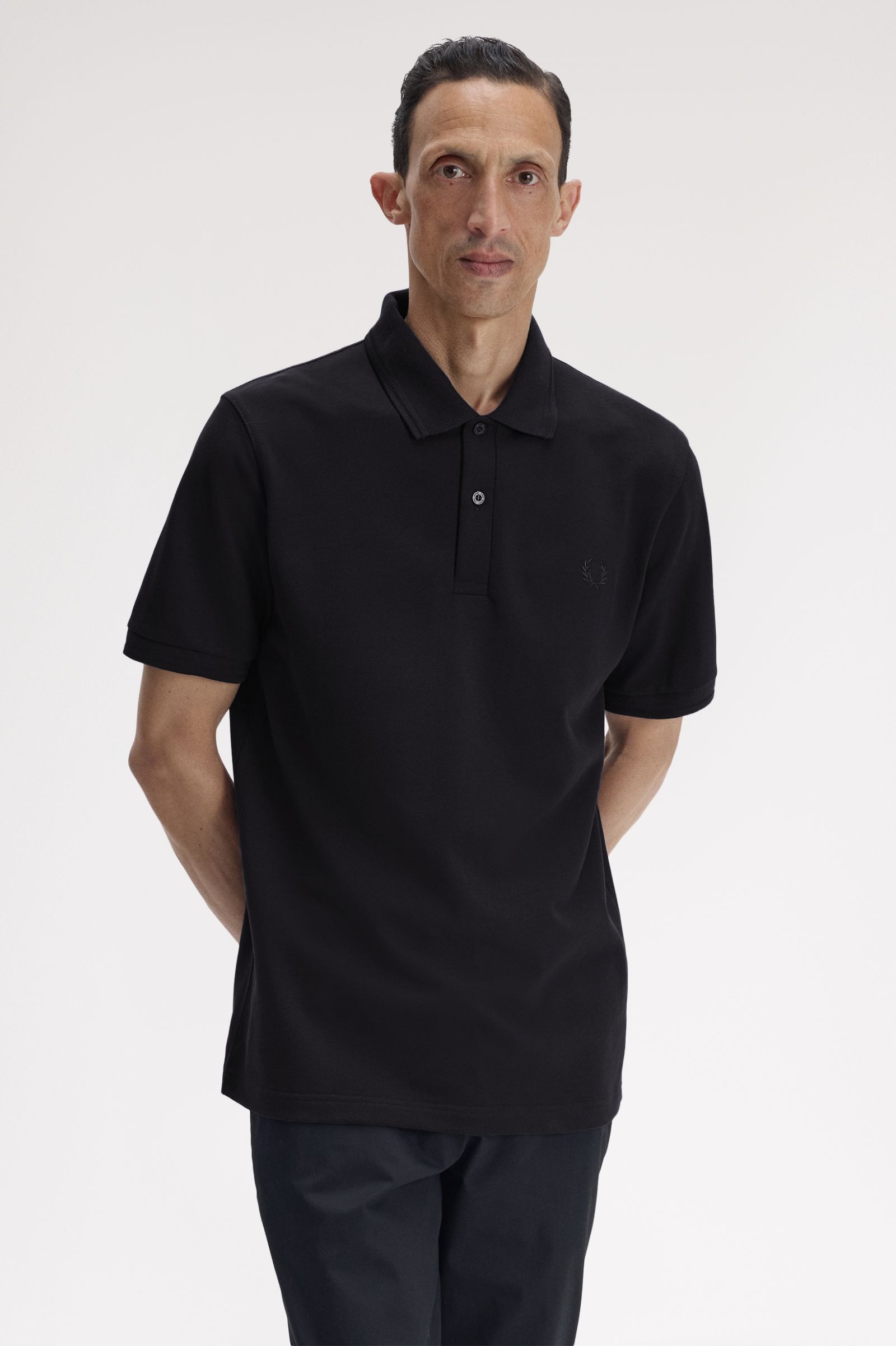 Fred Perry Made in England M12 Twin Tipped Poloshirt (Black/Black)