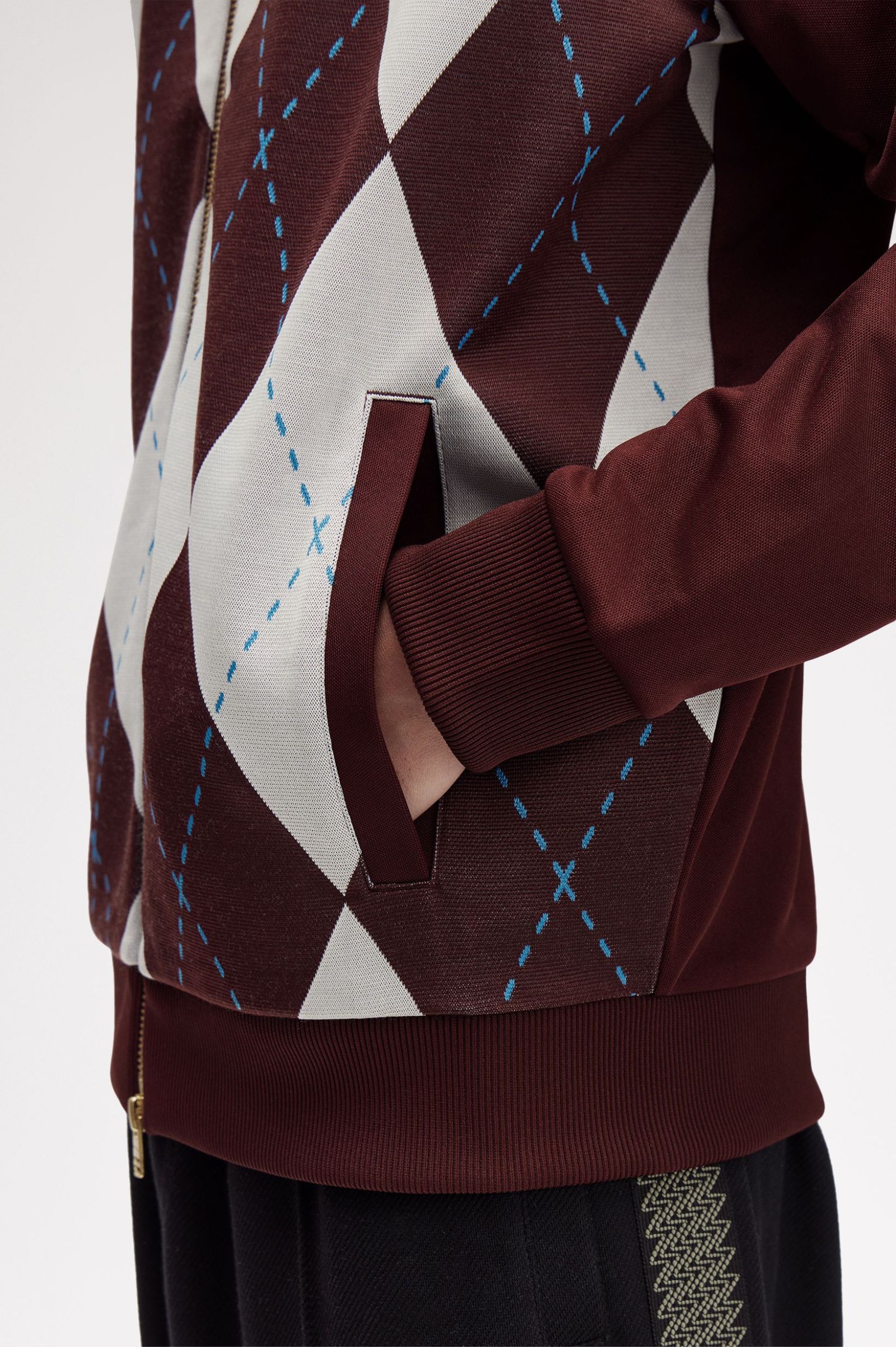 Fred Perry Argyle Track Jacket (Oxblood)