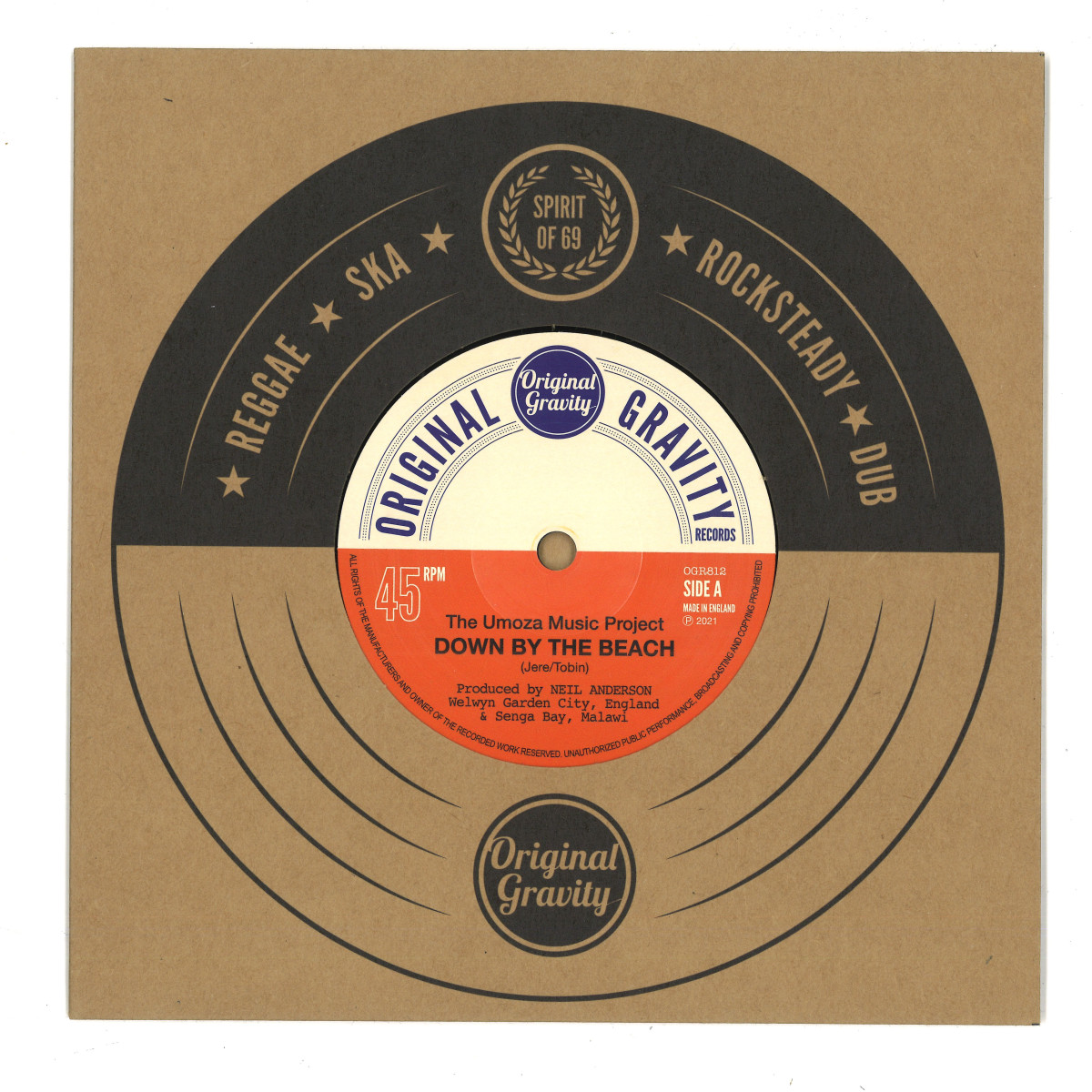 The Umoza Music Project, Woodfield Rd Allstars – Down By The Beach / Ghetto Guitar (7") 