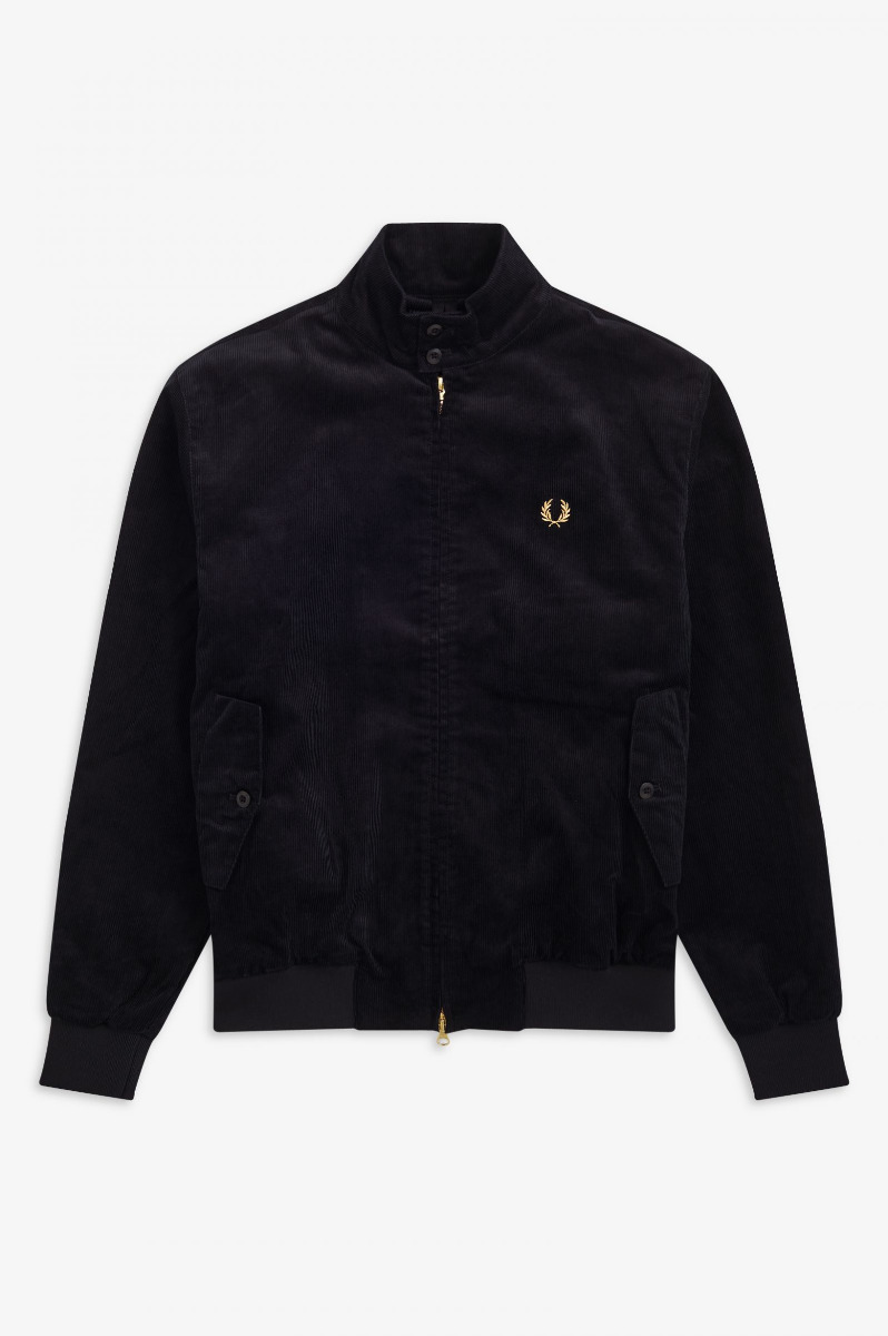 Fred Perry Cord Harrington Black J9553-L