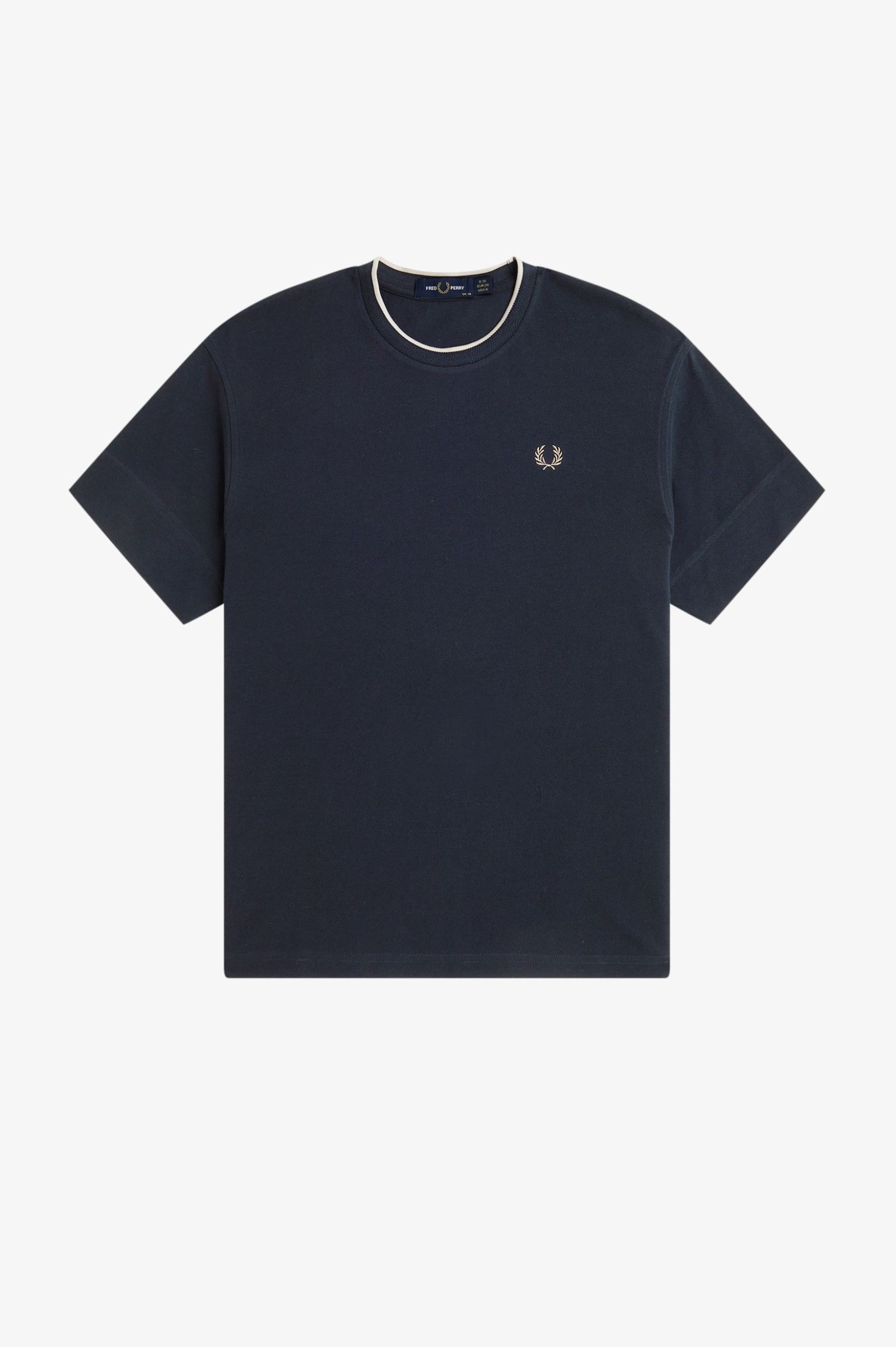 Fred Perry Tipped Piqué T-Shirt (Navy)