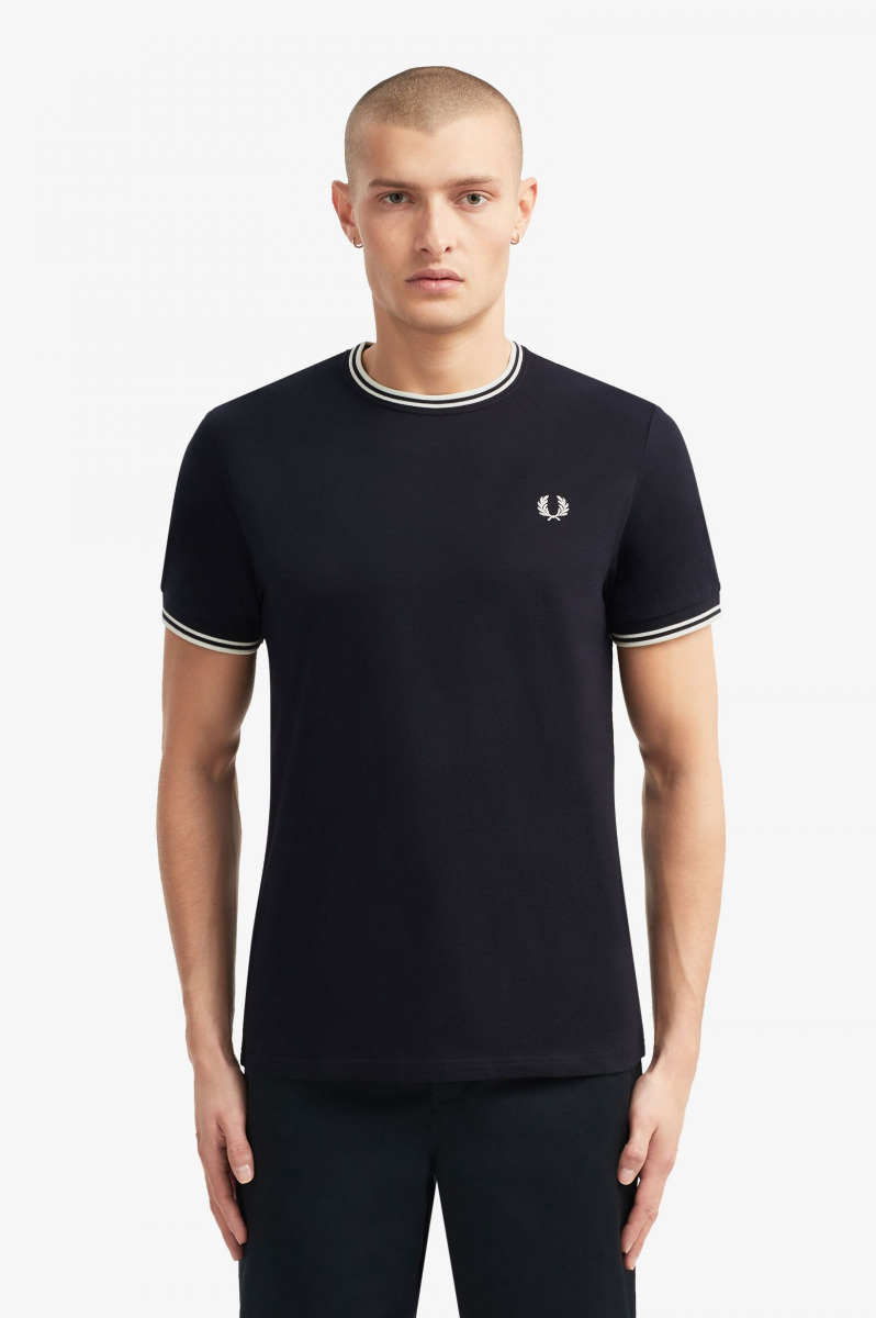 Fred Perry Twin Tipped T-Shirt Navy