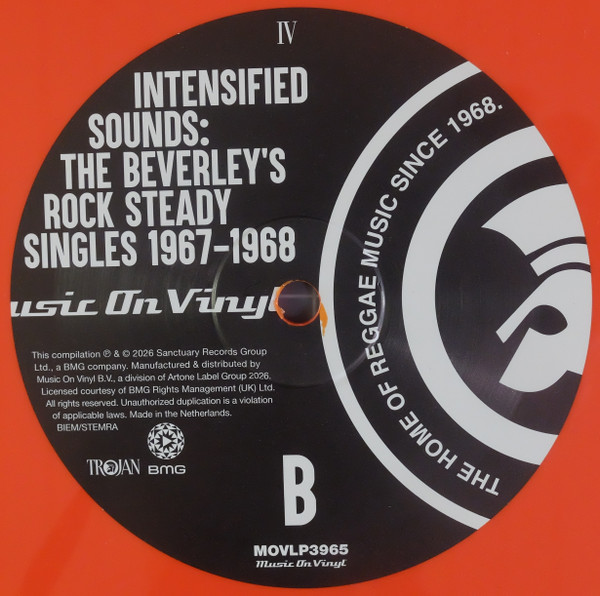 Various – Intensified Sounds: The Beverley's Rock Steady Singles 1967 - 1968 (DOLP)  