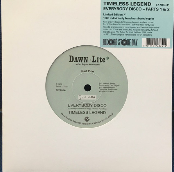 Timeless Legend - Everybody Disco (Part One) / (Part Two) (RSD 21) (7")