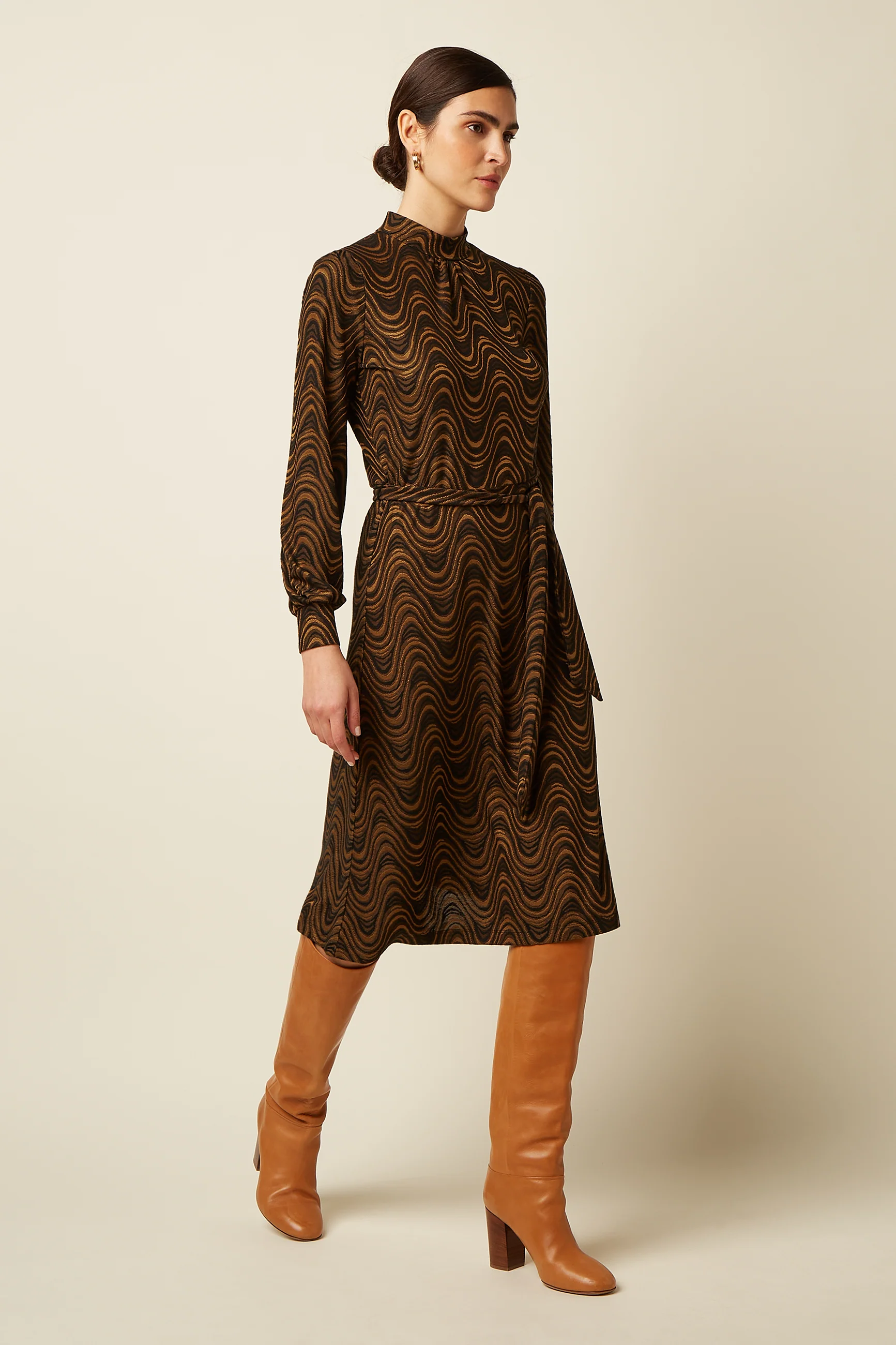 King Louie Phoebe Dress Jackie Jacquard (Black)
