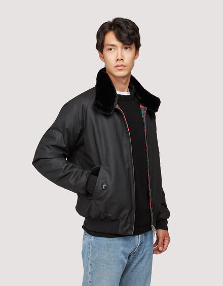 Baracuta G9 Harrington Waxed Black