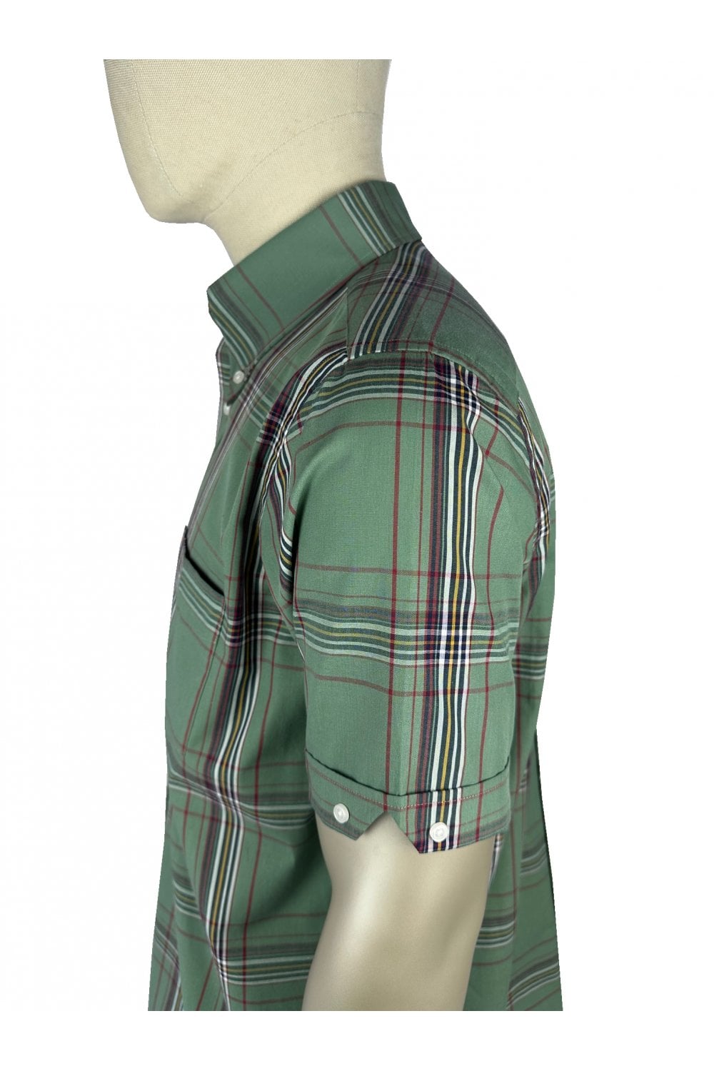 Trojan Large Check B/D S/S (Green) TC/1062