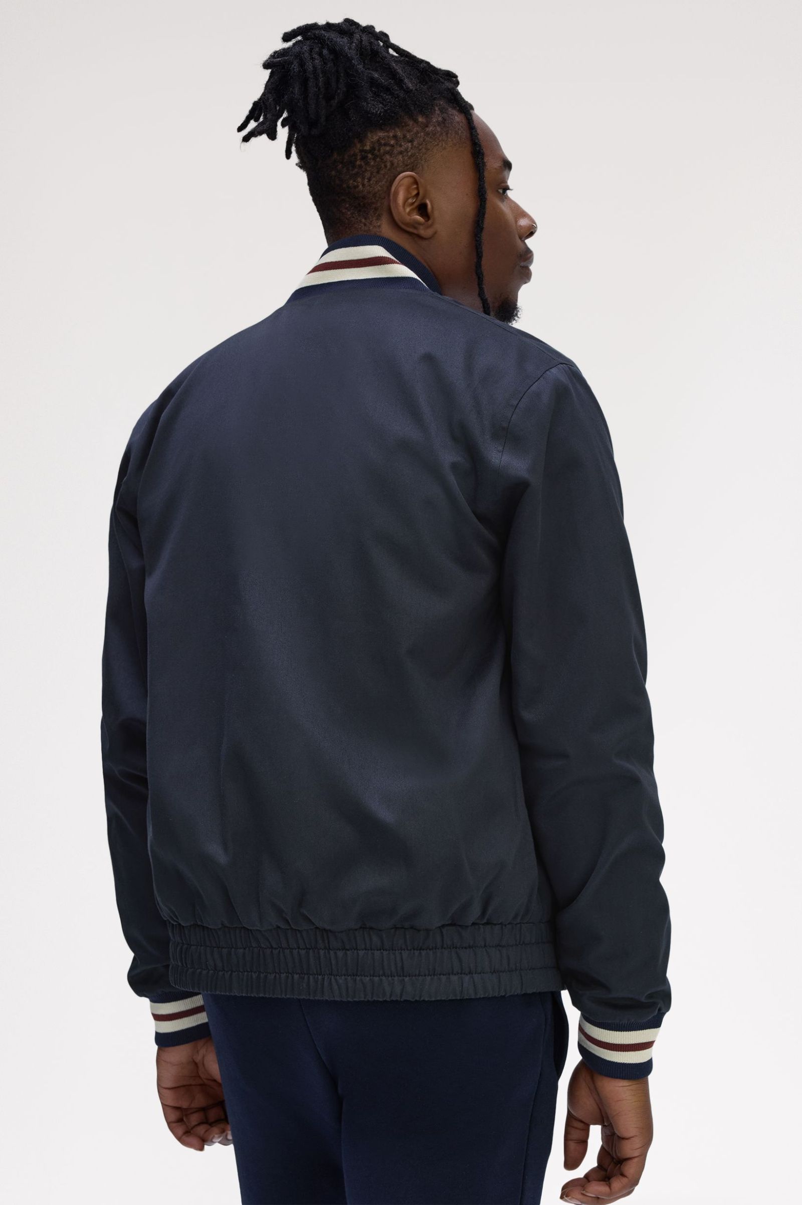 Fred Perry Twill Tennis Bomber Jacket (Navy)