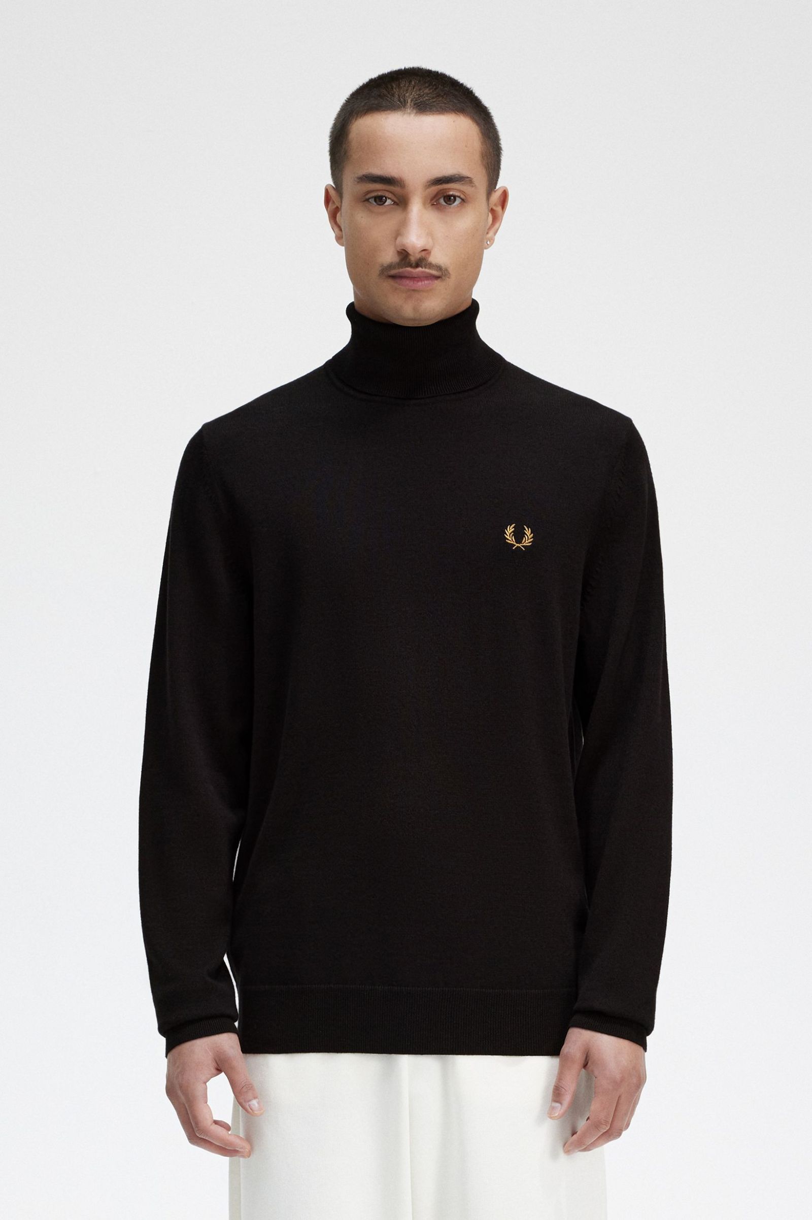 Fred Perry Roll Neck Jumper in Navy