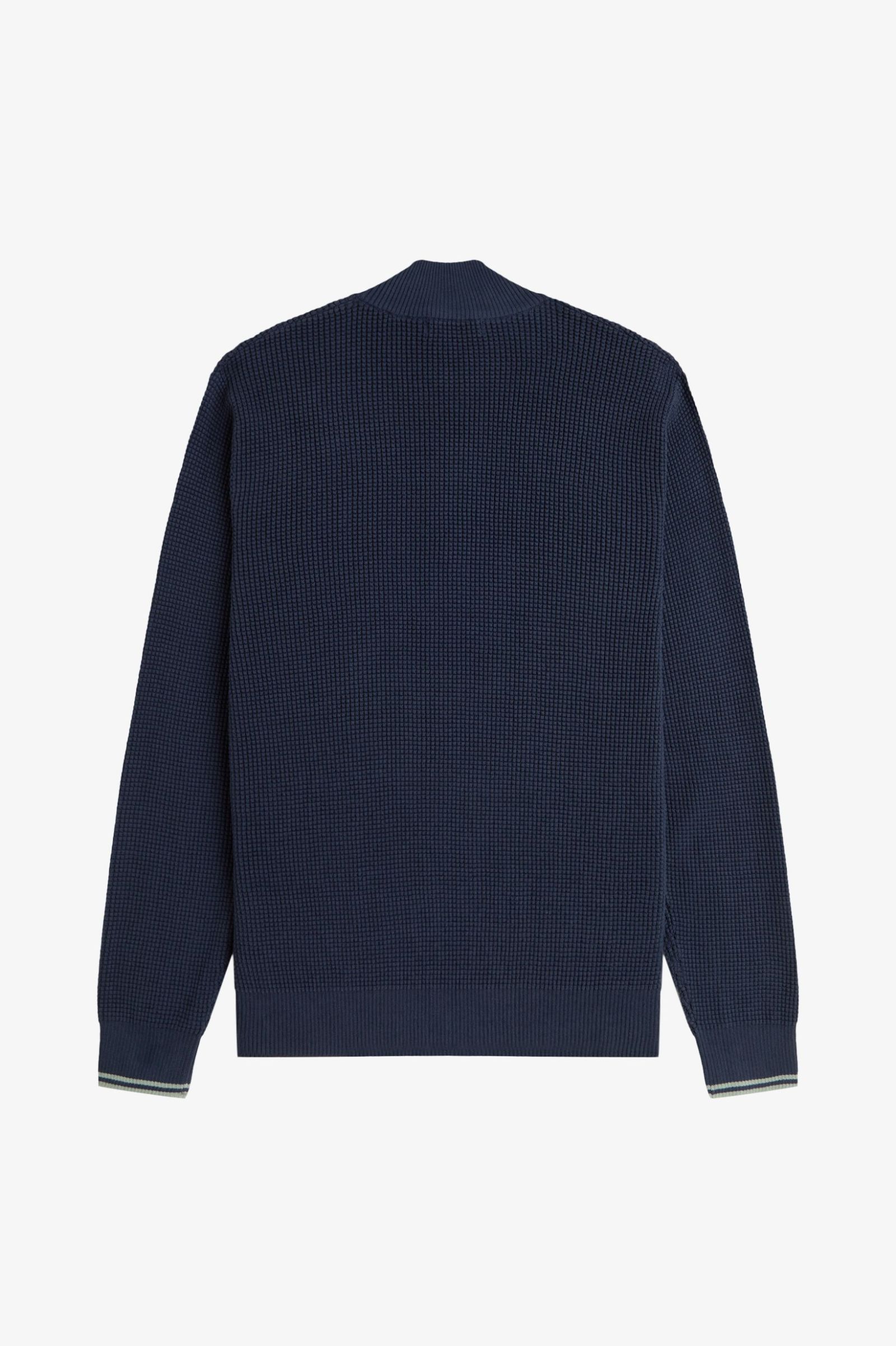 Fred Perry Waffle Stitch Half Zip Jumper (Dark Airforce)