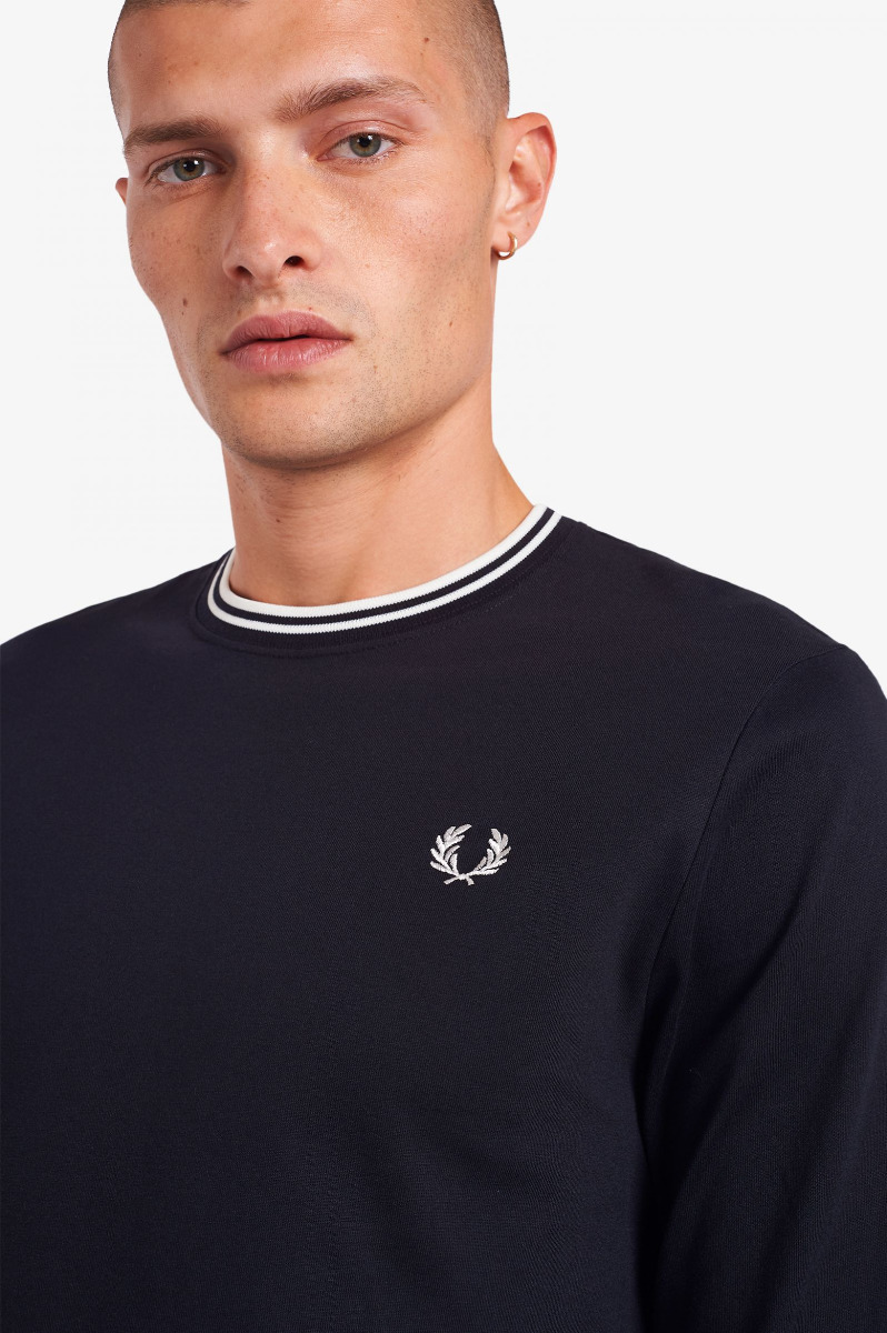 Fred Perry Langarmshirt Black M9602-XL
