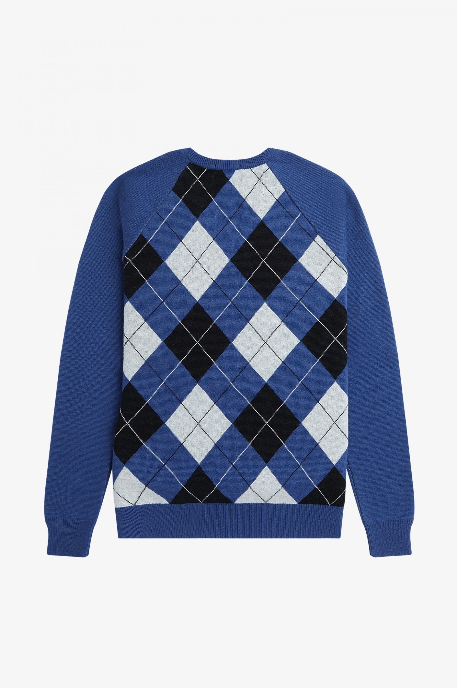 Fred Perry Pullover Lambswool Argyle in Cobalt