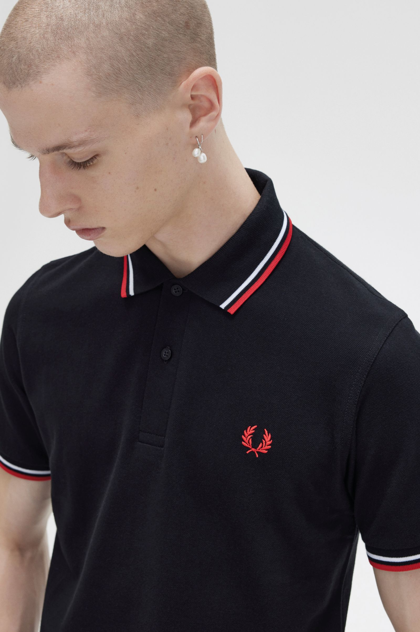 Fred Perry Made in England M12 (Black/White/Red)