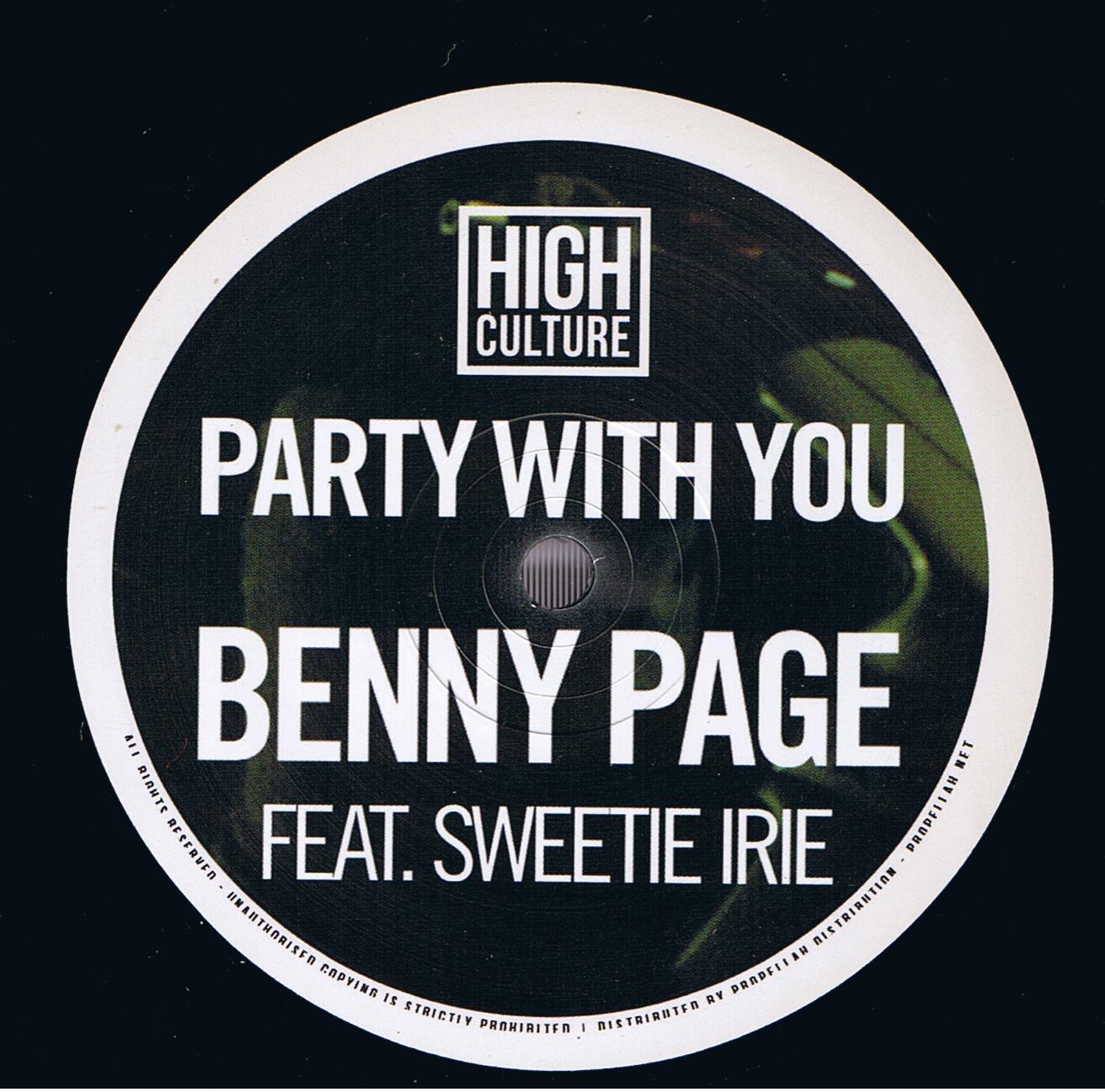Benny Page feat. Sweetie Irie - Party With You (12")