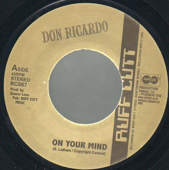 Don Ricardo – On Your Mind / 	On Your Dub (7")     