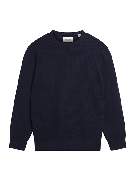 Ben Sherman Textured Front Crew Neck (Dark Navy)