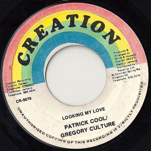 Patrick Cool & Gregory Culture - Looking My Love / Version (7")
