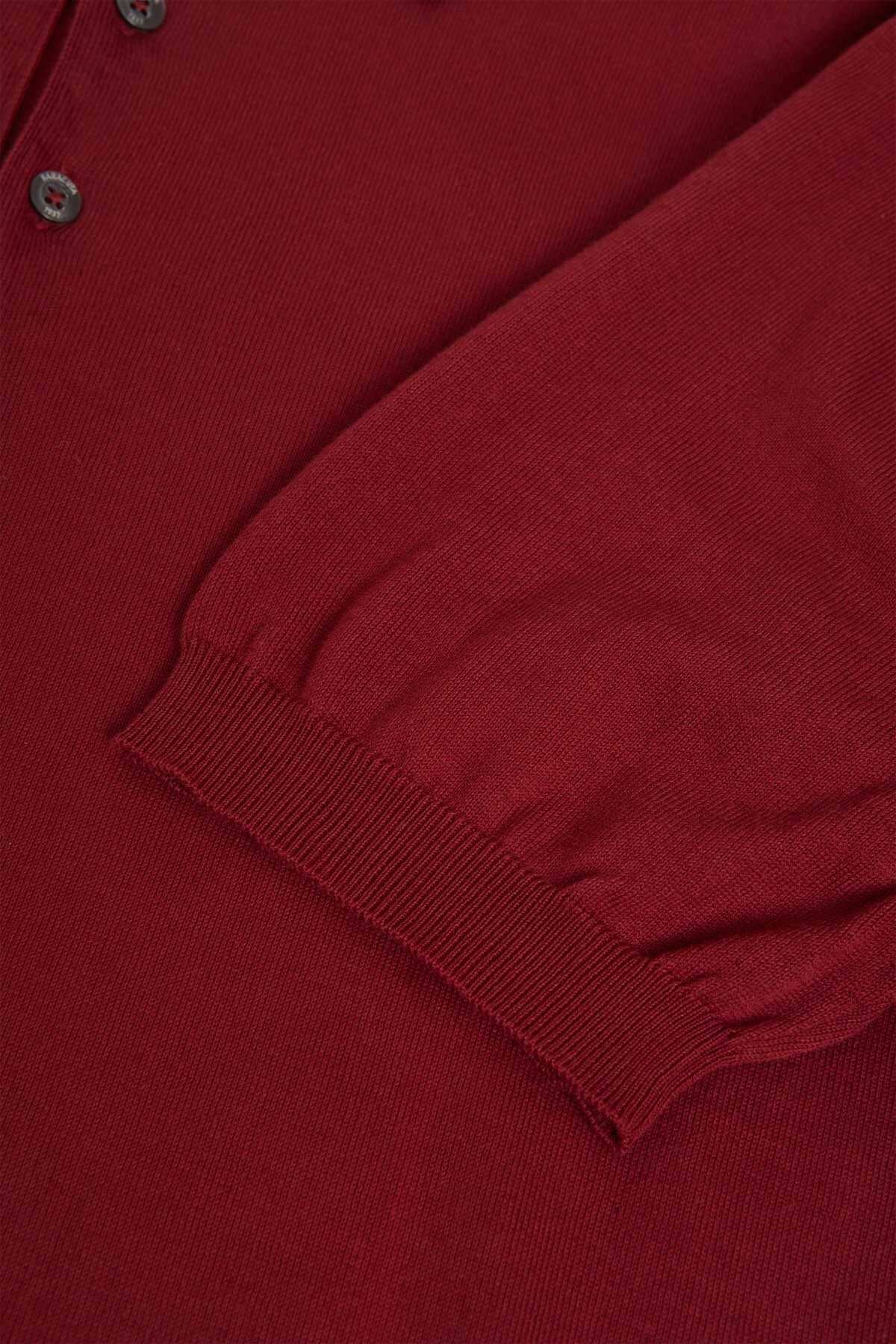 Baracuta Short Sleeve Knit Polo (Oxblood)