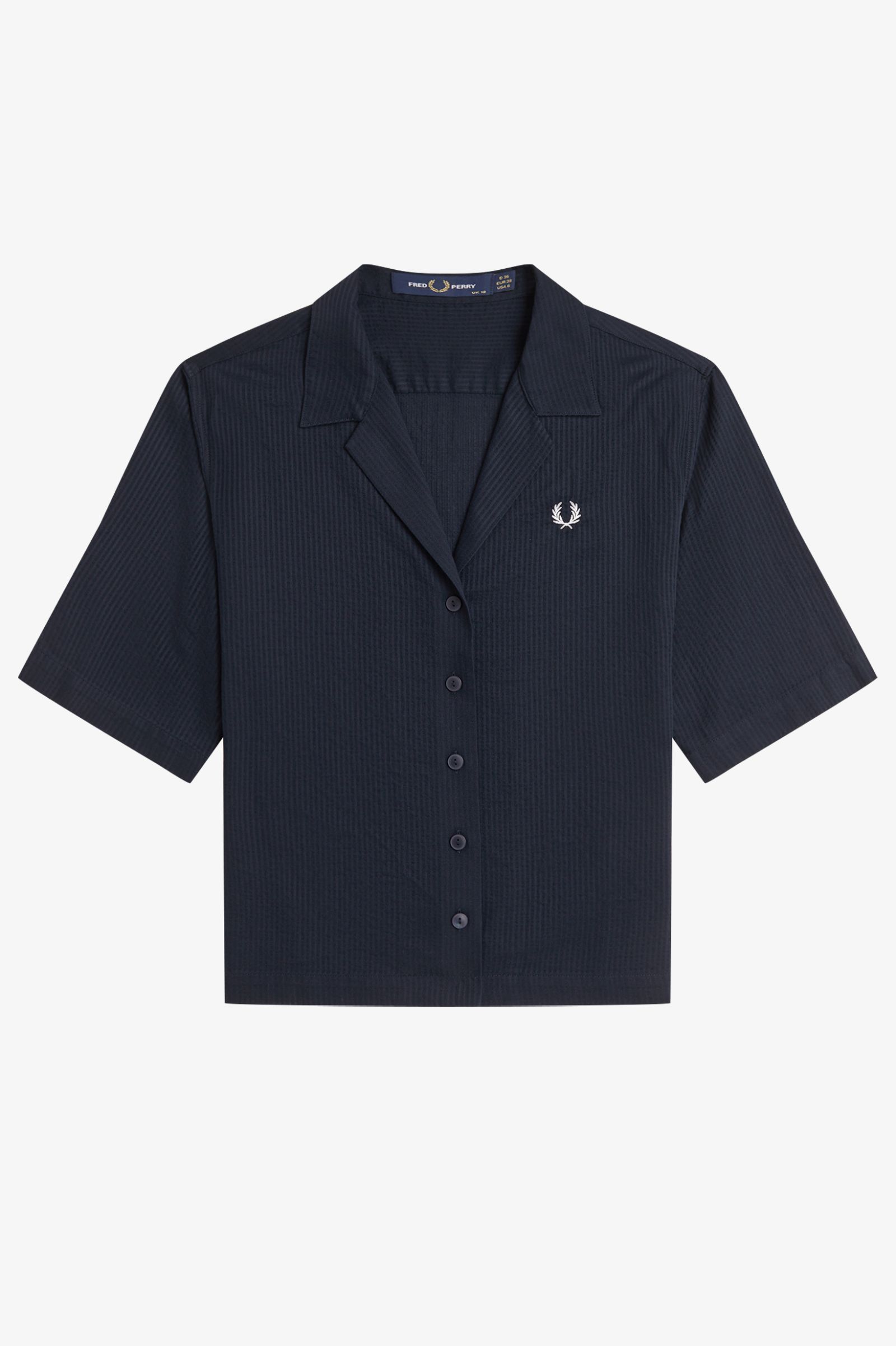 Fred Perry Sheer Stripe Shirt (Navy)
