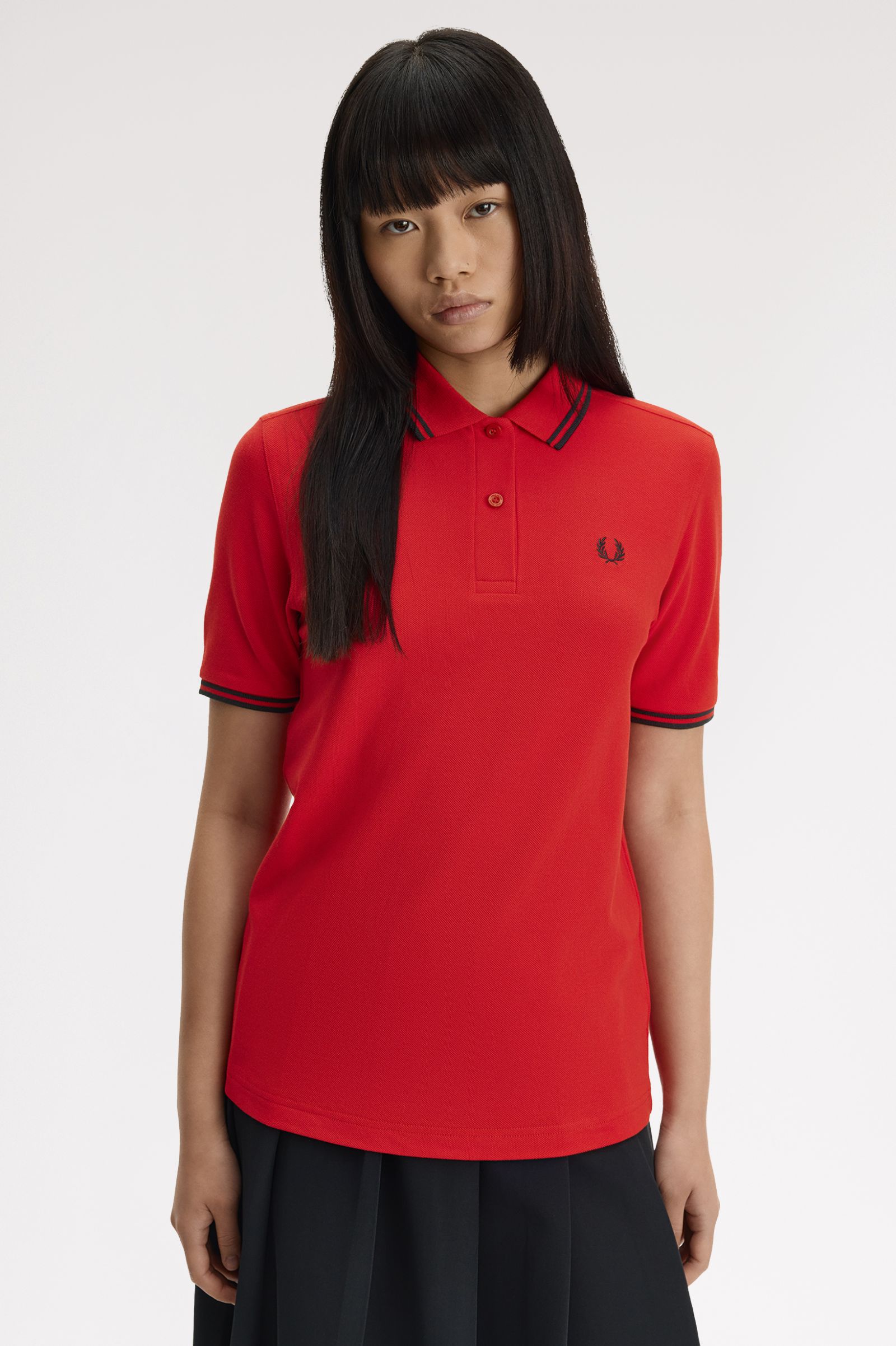Fred Perry Twin Tipped Fred Perry Shirt (English Rose Red)