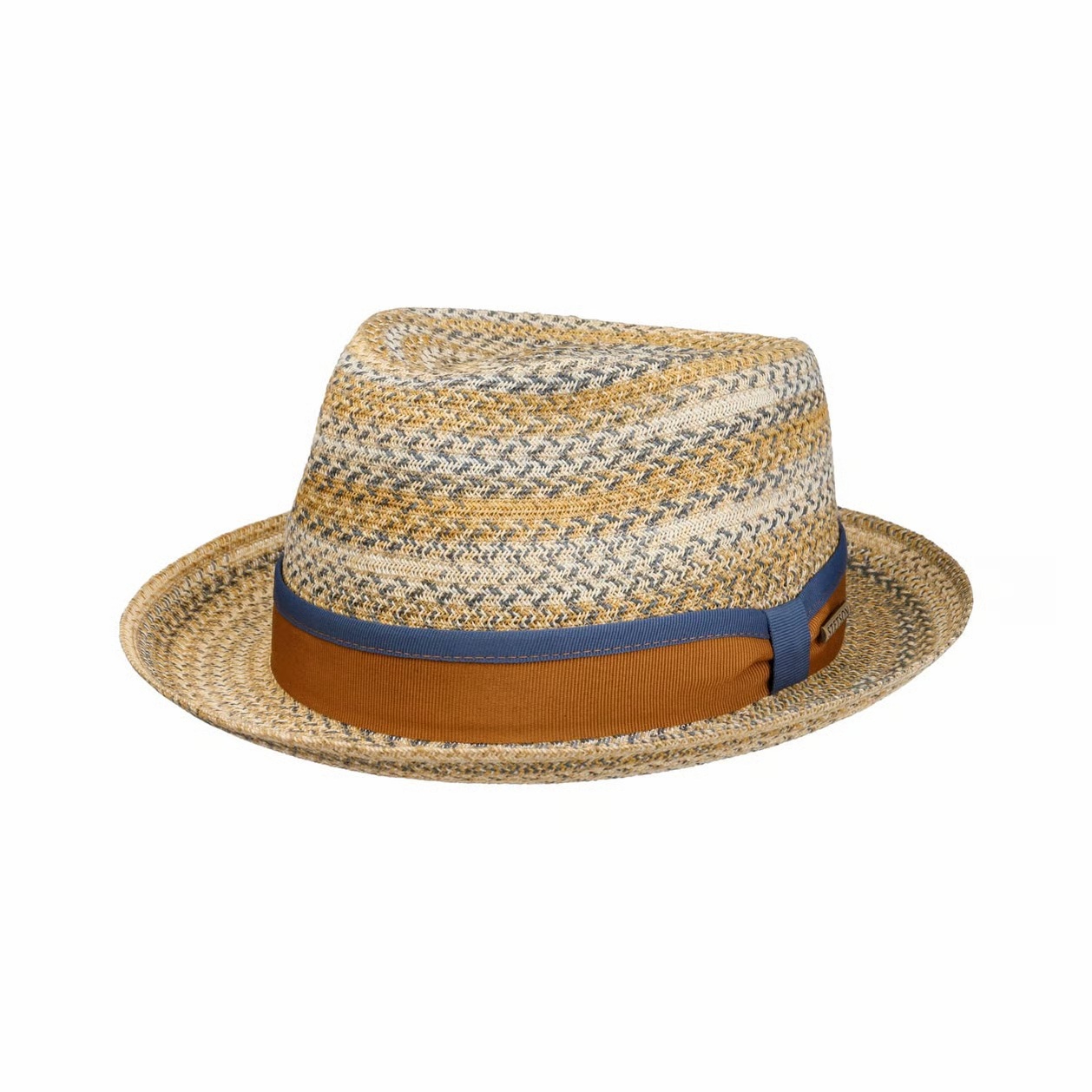 Stetson Bellano Toyo Player Straw Hat (Beige/Blue)