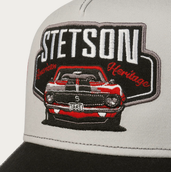 Stetson Garage American Heritage Trucker Cap (Grey/Red)