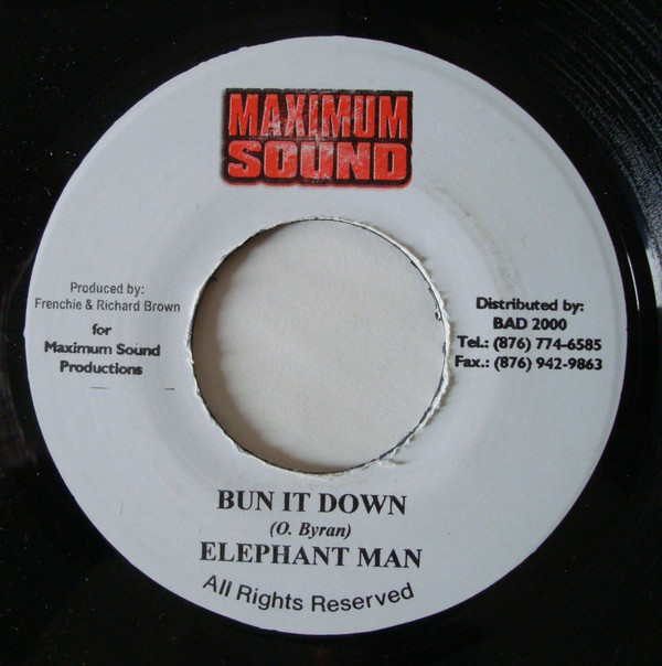 Elephant Man - Bun It Down / Version (7")