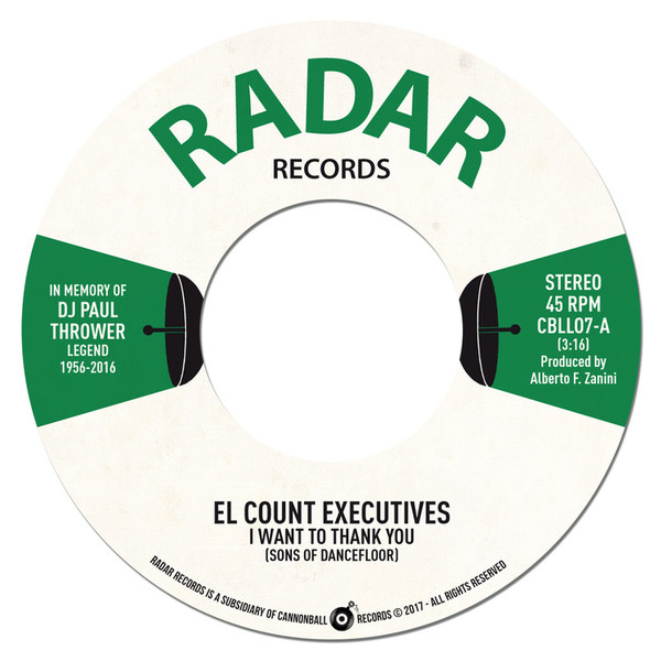 El Count Executives - I Want To Thank You (7")