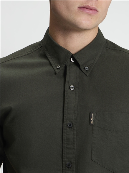 Ben Sherman Short Sleeve Signature Oxford Shirt (Lotus Green)