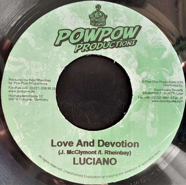 Luciano  – Love And Devotion / Version (Shanty Town) Double O Seven (7")                  