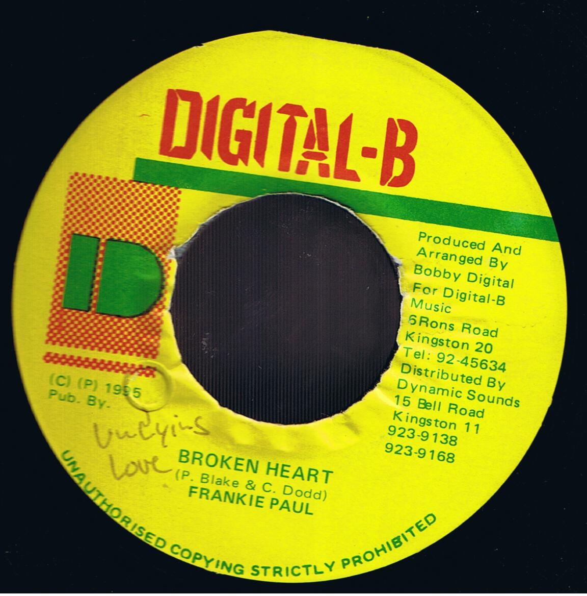 Frankie Paul - Broken Heart / Version (Original 7")
