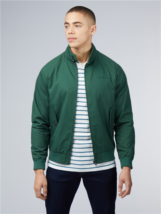 Ben Sherman Signature Harrington Jacket in Green 