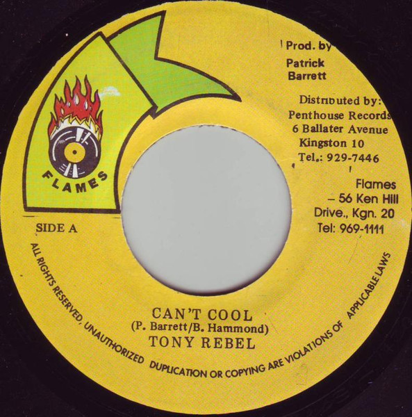 Tony Rebel – Can't Cool / Version (7")                 