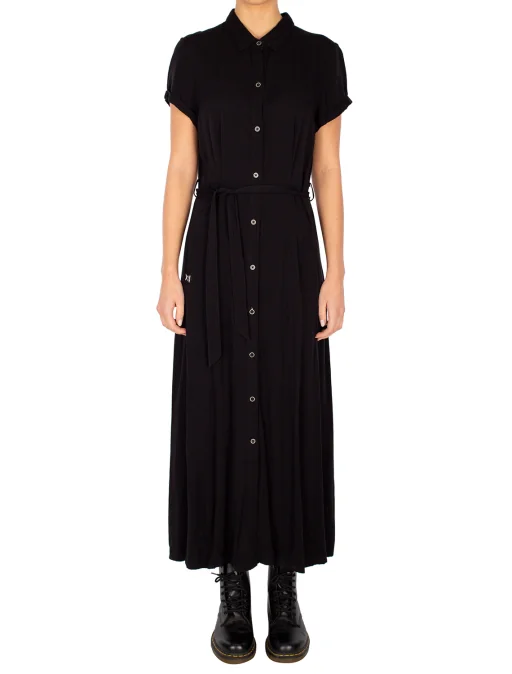 Iriedaily Damen Civic Long Dress in Black 
