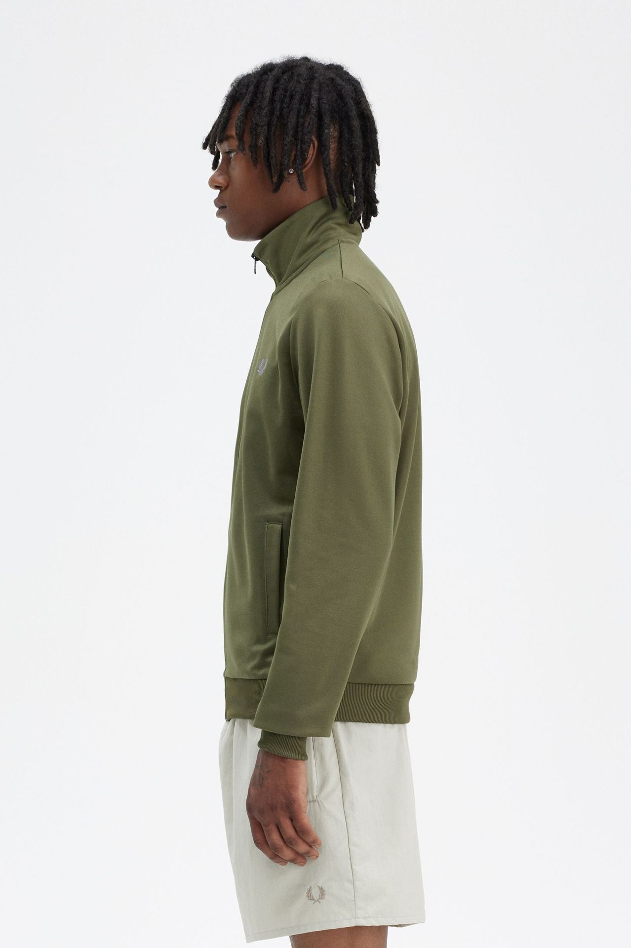 Fred Perry Track Jacket J6000 in Uniform Green / Ocean