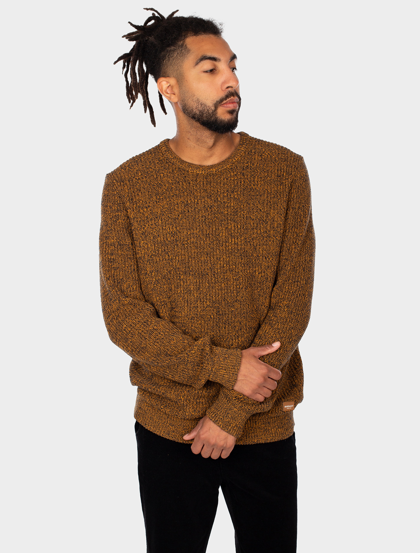 Iriedaily Mixmash Knit in Navy Yellow